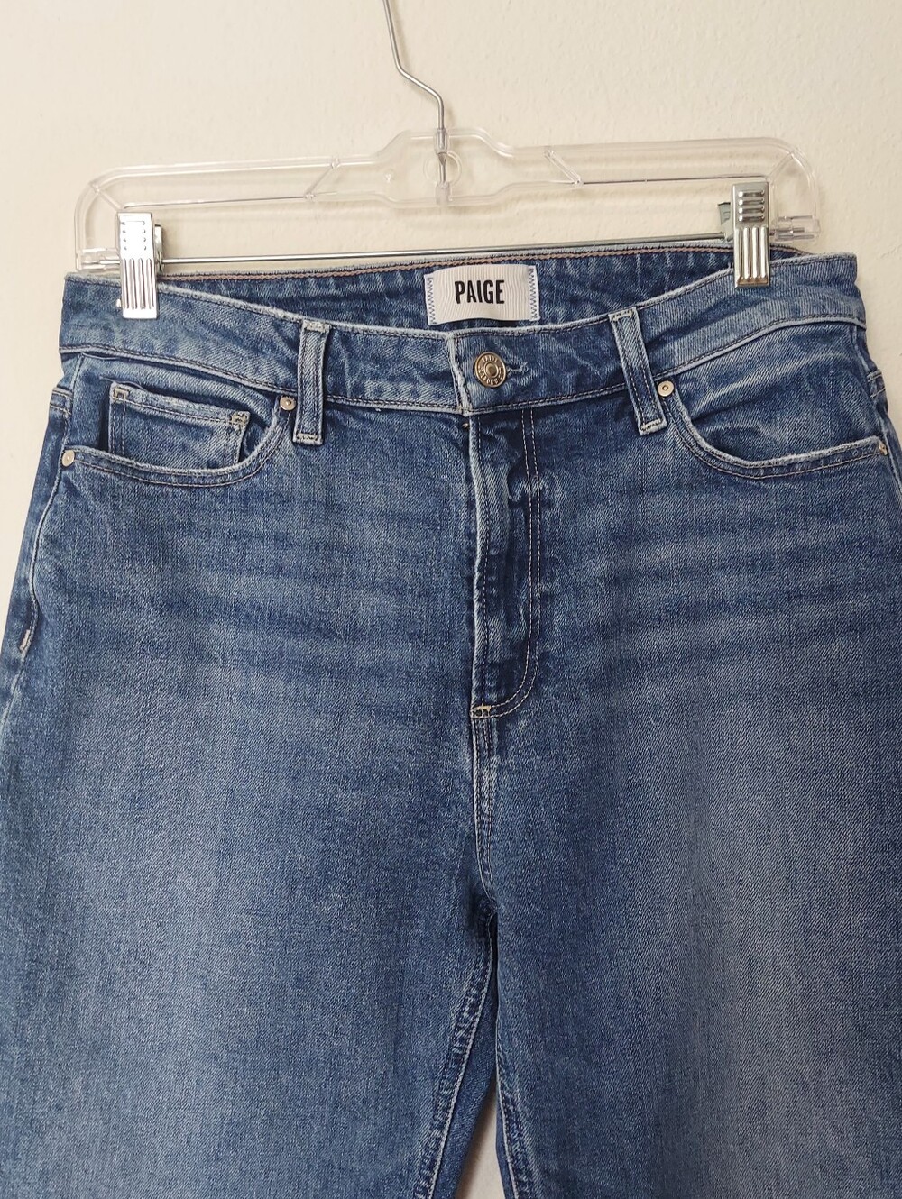 PAIGE Leenah Wide Leg Jean Trouser Hem - Picture 2 of 11
